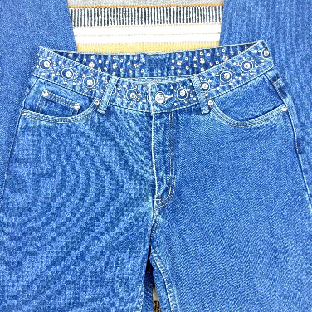 Vintage Lawman Western Cowgirl Jeans Rhinestones M